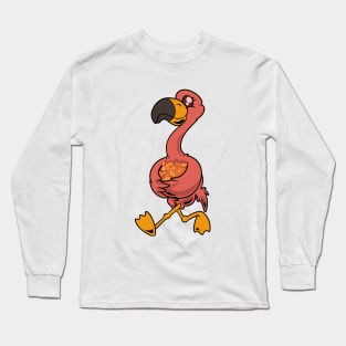 Cartoon flamingo collects pussy Long Sleeve T-Shirt